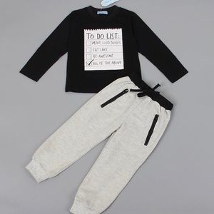 Super Cool Long Sleeve T-Shirt and Pants Suit